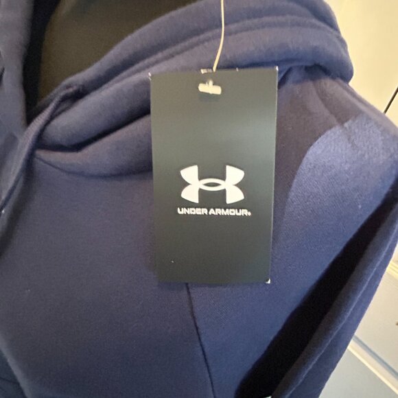 NWT women's Under Armour pullover hoodie in blue, size 2XL, - Picture 3 of 5